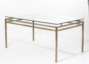 Brass dining table with glass top, 1960/70's